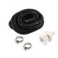 3/4 Inch Hose Bilge Pump Installation Kit With Thru Hull Drain Plug