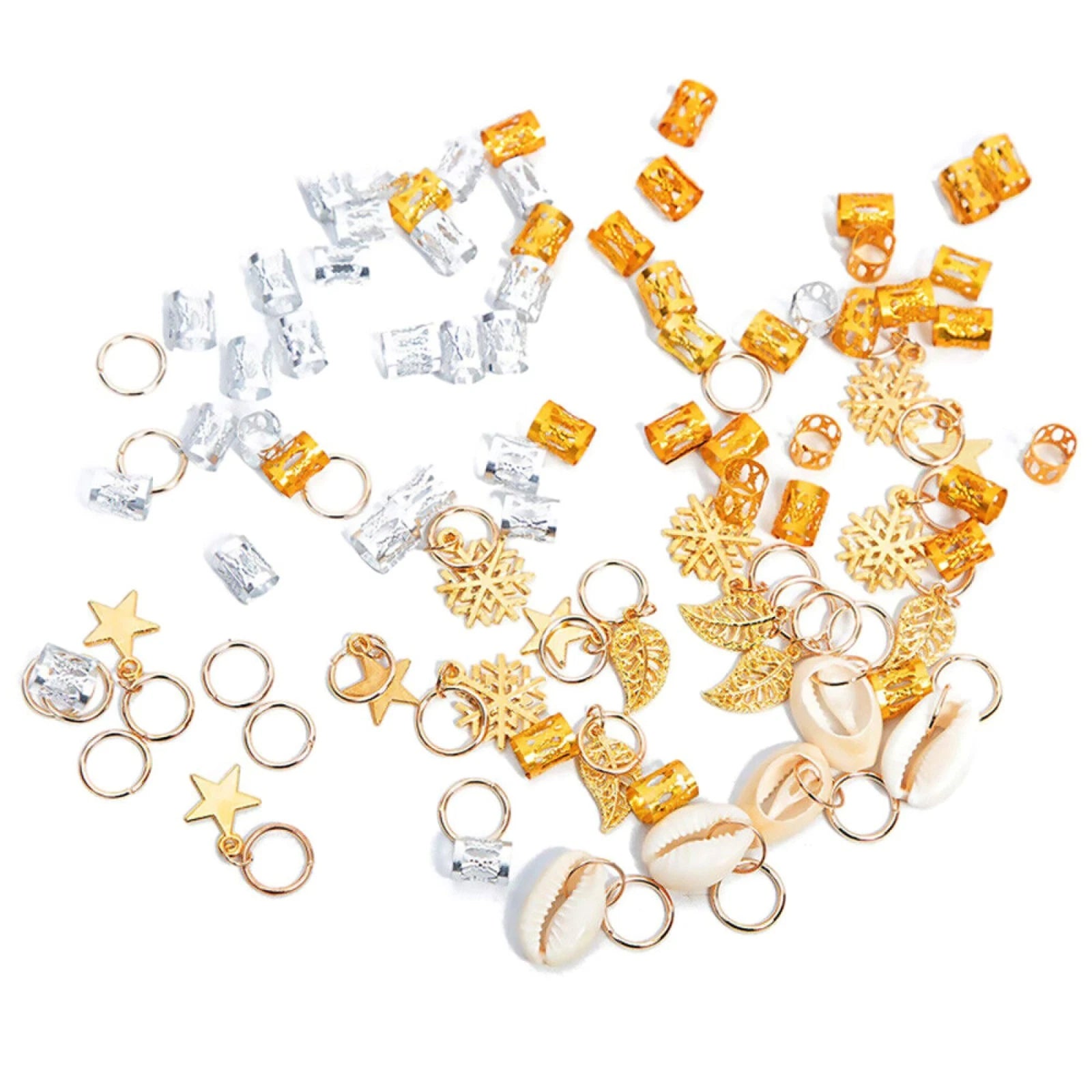 Hair Jewelry Braid Ring Cuff Decor Pendants Dreadlocks Beads