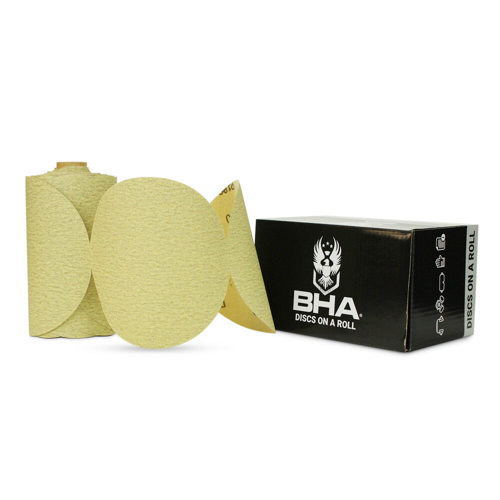 100 Pack - 60 Grit 6" Inch Discs On a Roll PSA Gold Sticky Back DA