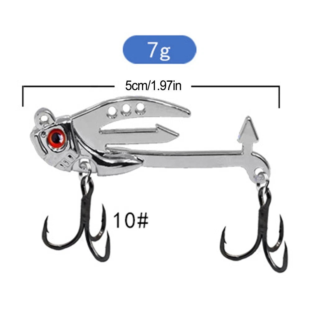 Reinforced Iron Plate Vib Lure Bait For Long Lasting Fishing