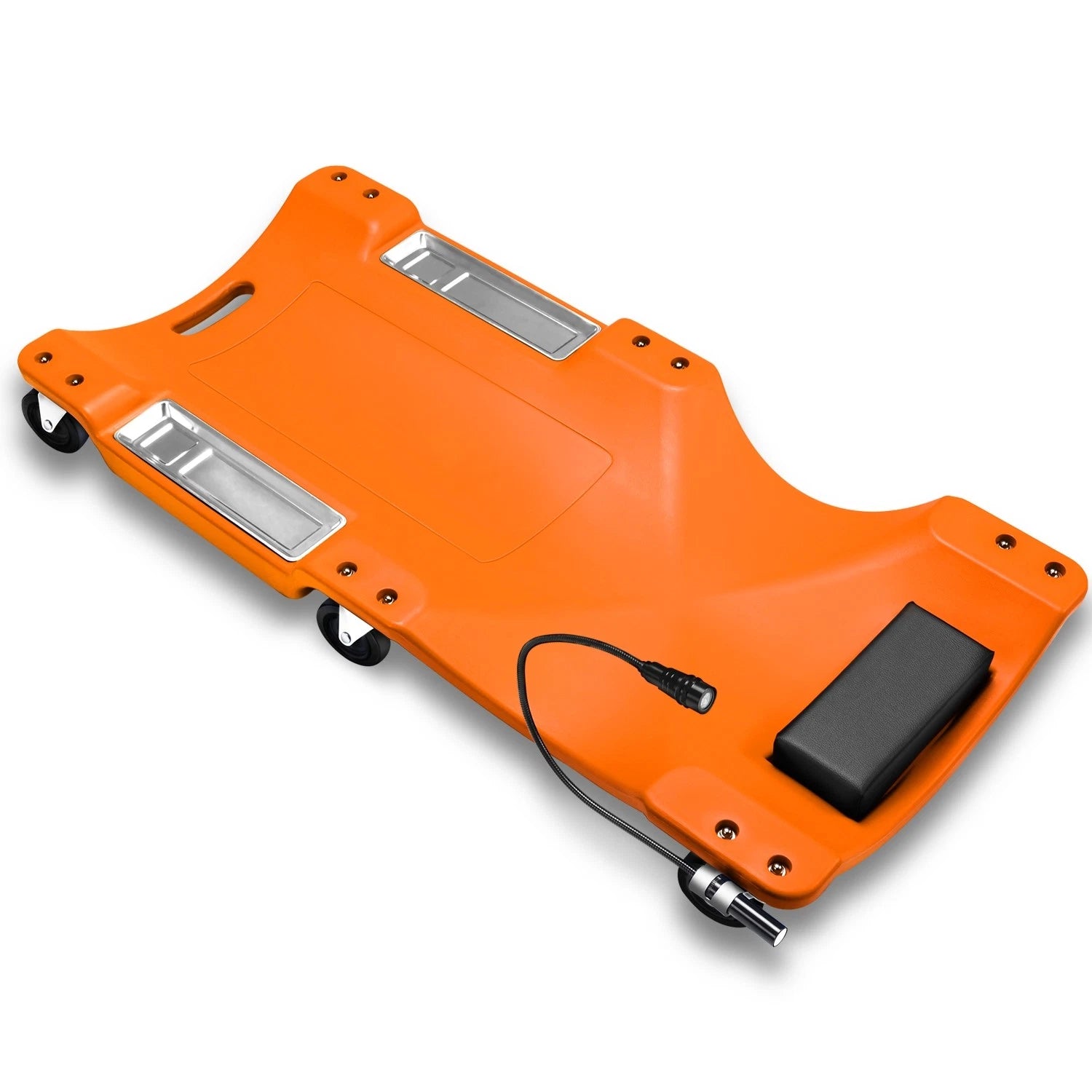 40" Orange Portative W/LED Light Plastic Low Profile 6 Roller