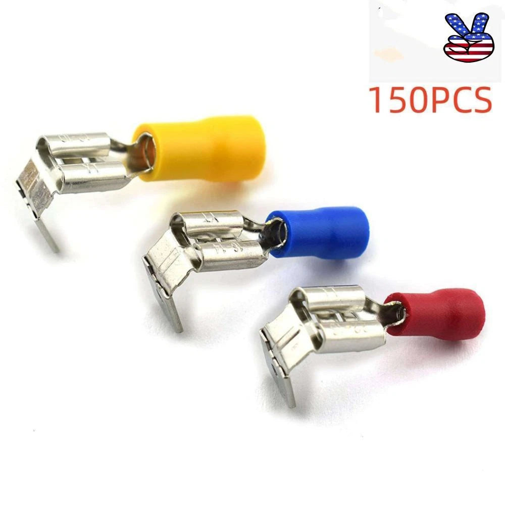 10-22awg Insulated 6.3mm Piggyback Spade Crimp Terminal Connectors
