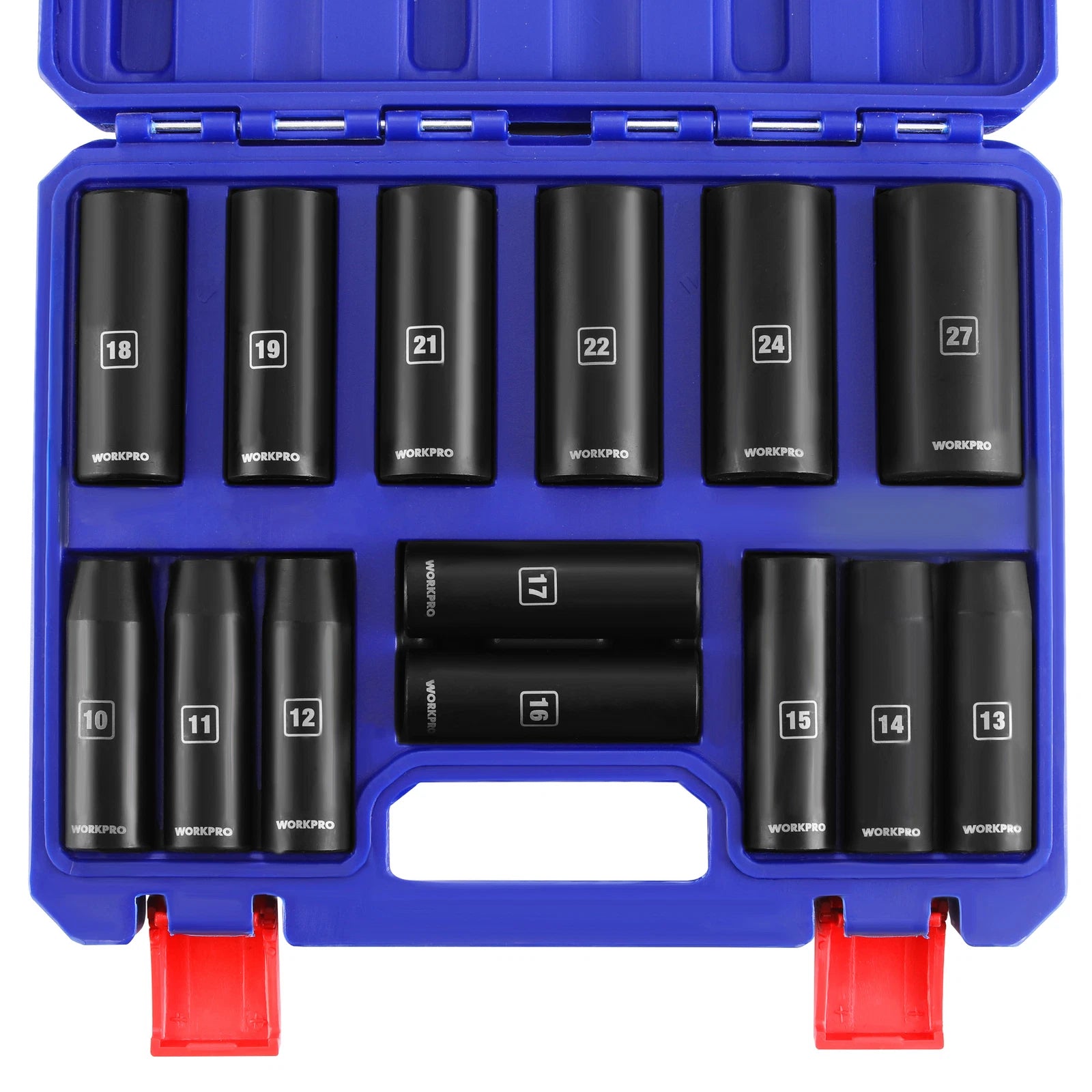 Workpro 14pc1/2''drive Deep Impact Socket Set 6-point Impact Deep