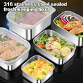 Stackable Metal Snack Containers With Silicone Lid Leak Resistant