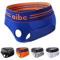 Male Mens Underwear Black White Gray Orange Blue Cotton Front Open