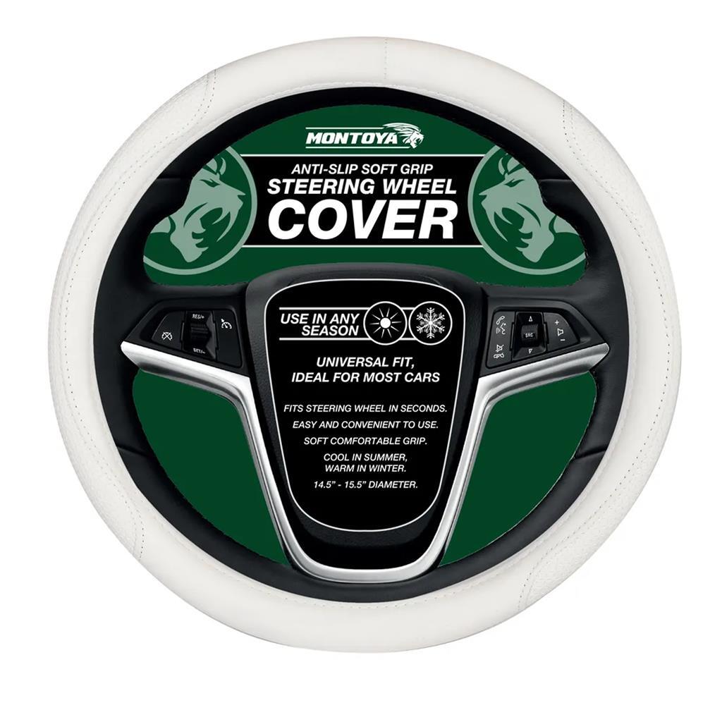 Montoya Steering Wheel Glove Cover Soft Grip White Leather Look