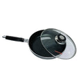10" Nonstick Frying Pan With Glass Lid Deep Skillet With Handle,
