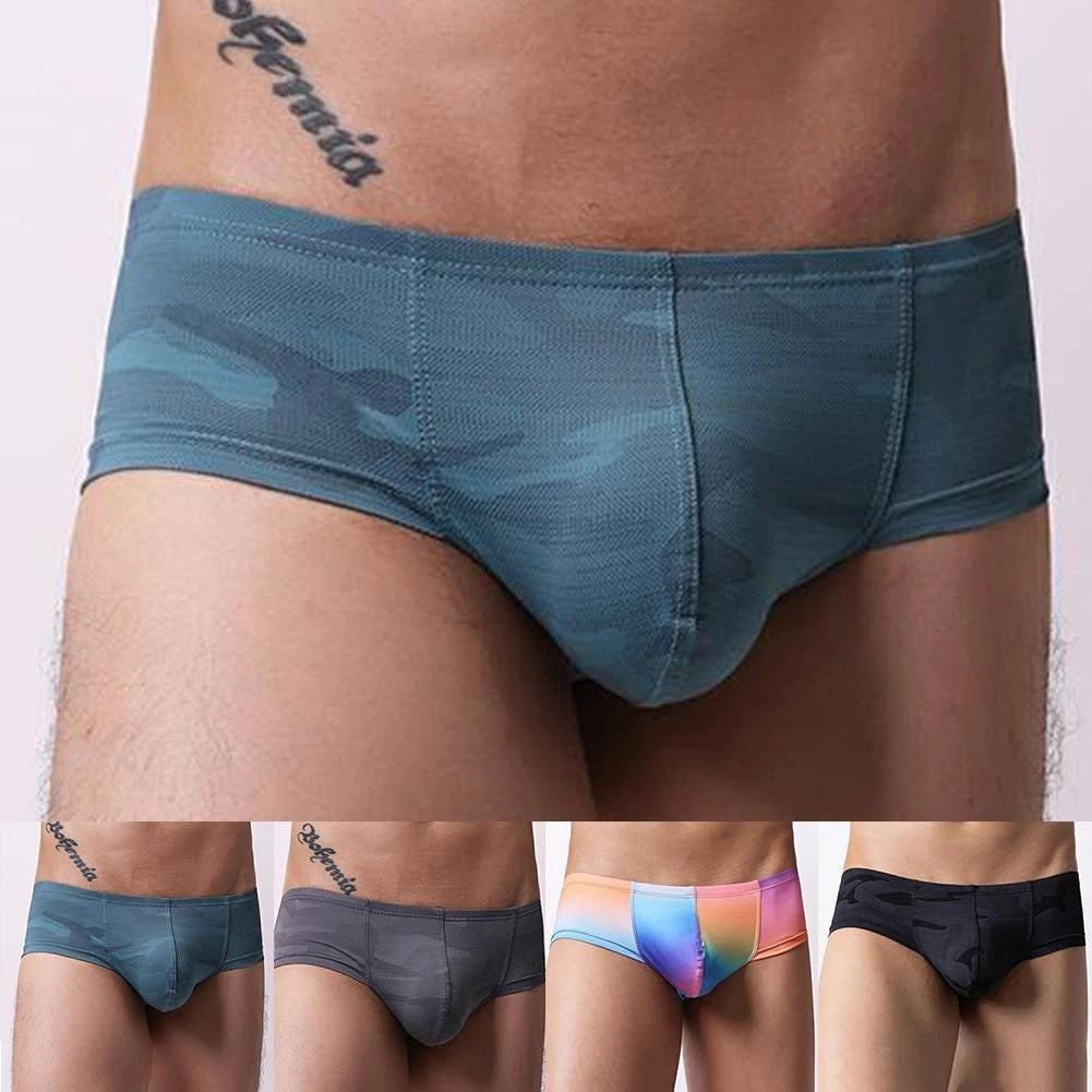 For Gym For Sports Mens Mesh Underwear Bulge Pouch Briefs U-convex
