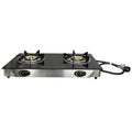 Deluxe Propane Gas Range 2 Burner Stove Tempered Glass Cooktop Auto