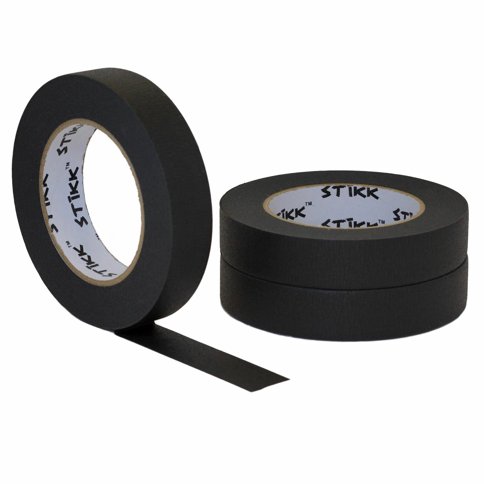 3 Pack 1" Inch X 60yd Rolls (24mm X 55m) Stikk Black Painters Masking