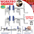 WORKPRO 2PC 3/4-Inch Metal Gluing Pipe Clamp Set