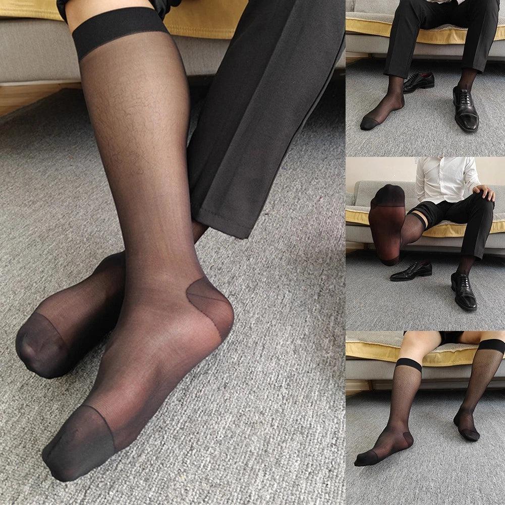 Men Sexy Socks 20% Spandex Material 80% Polyamide Fabric Average Size