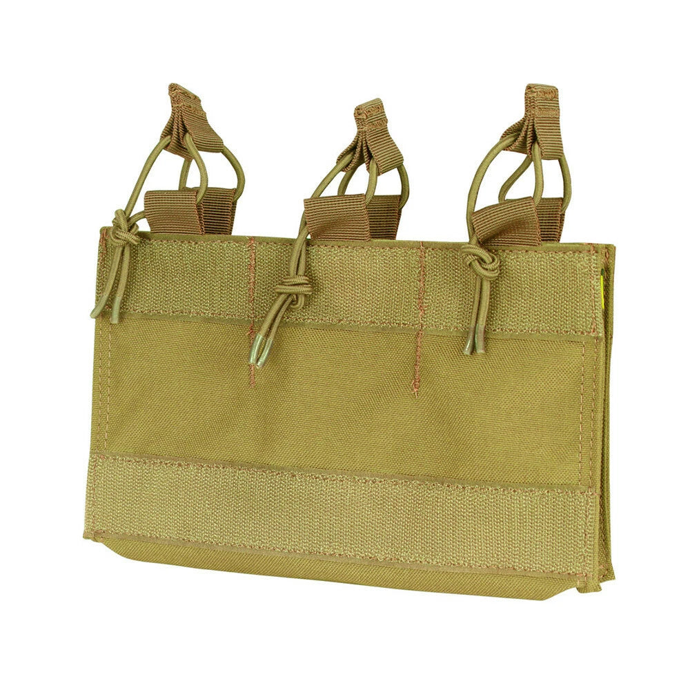 Coyote Hook Loop Open Top Triple 5.56/.223 Mag Pouch Insert, 9.5"w X