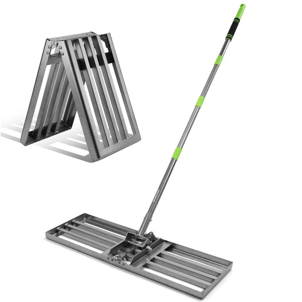 Workpro Heavy Duty Lawn Leveling Rake 30"x10" Ground Plate 6ft