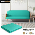 Teal Green Queen Size Slipcover Armless Stretch Futon C
