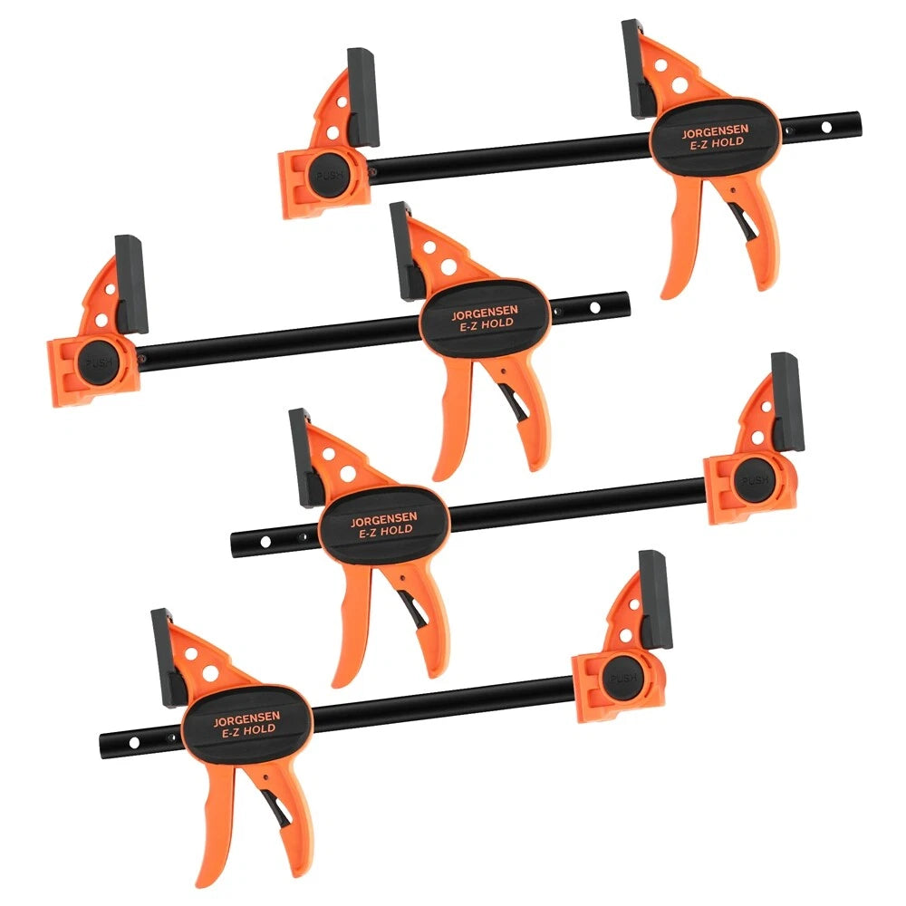 Jorgensen 4PC 6" Spreader/Bar Clamps One-Hand Light Duty E-Z Hold Clamp/Spreader