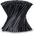500 Bulk 4" Black Cable Zip Ties Heavy Duty UV Resistant by Unbranded