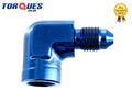 AN -3 (AN3) to 1/8" NPT Female 90 DEGREE Gauge Take Off Adapter