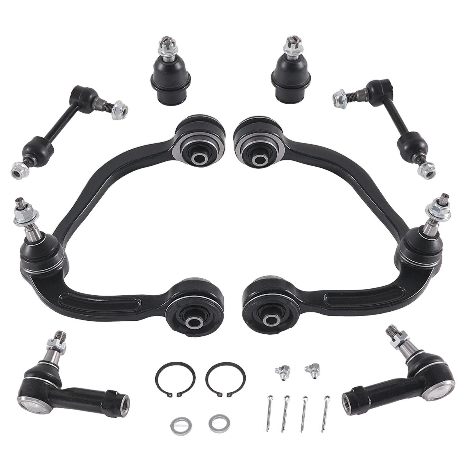 4WD Front Upper Control Arm Sway Bar End Link Tie Rods for Ford F-150 2004-2005