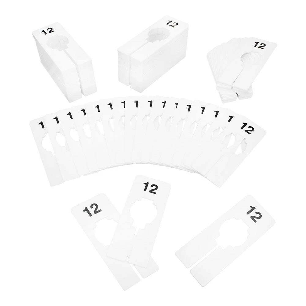 Hangers Retail Clothing 2" X 5" Rectangular Plastic Size 12 Dividers