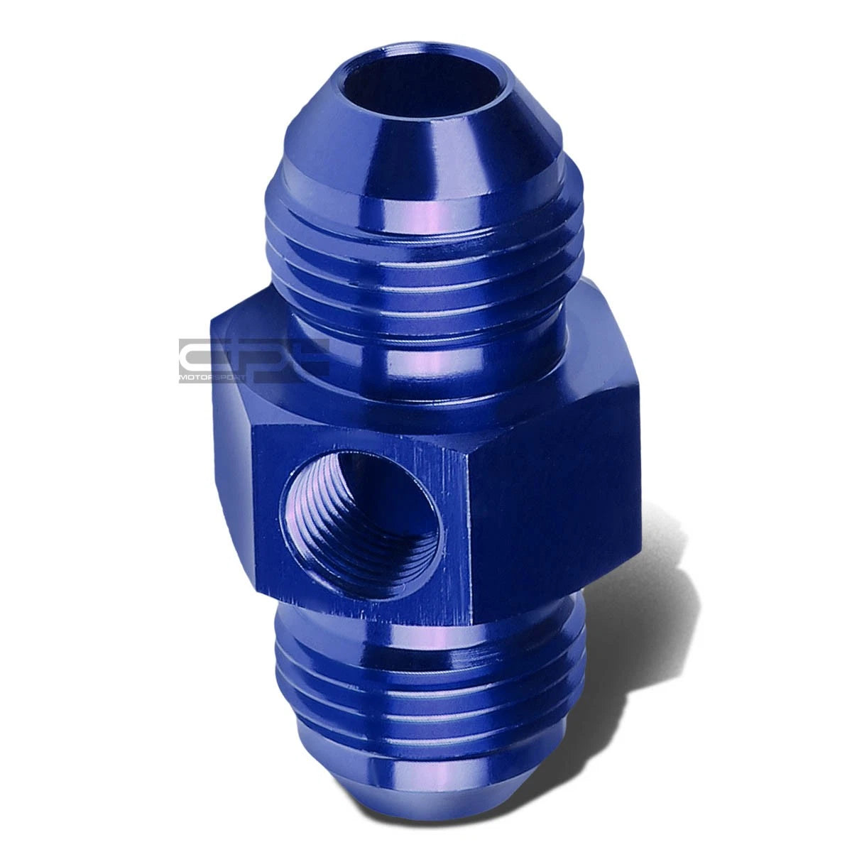 8an An8 Male Union 1/8" Npt Side Port Blue Aluminum | Built Supply Co