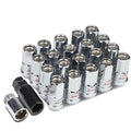 Aluminum 16 Lug+4 Lock Nuts+key+adapt<wbr/>er M12x1.5 25mm Od/45mm