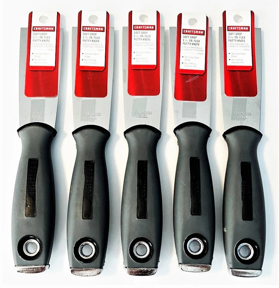 5 Craftsman 1-1/2 Stainless Steel Flex Putty Knife Knives Drywall