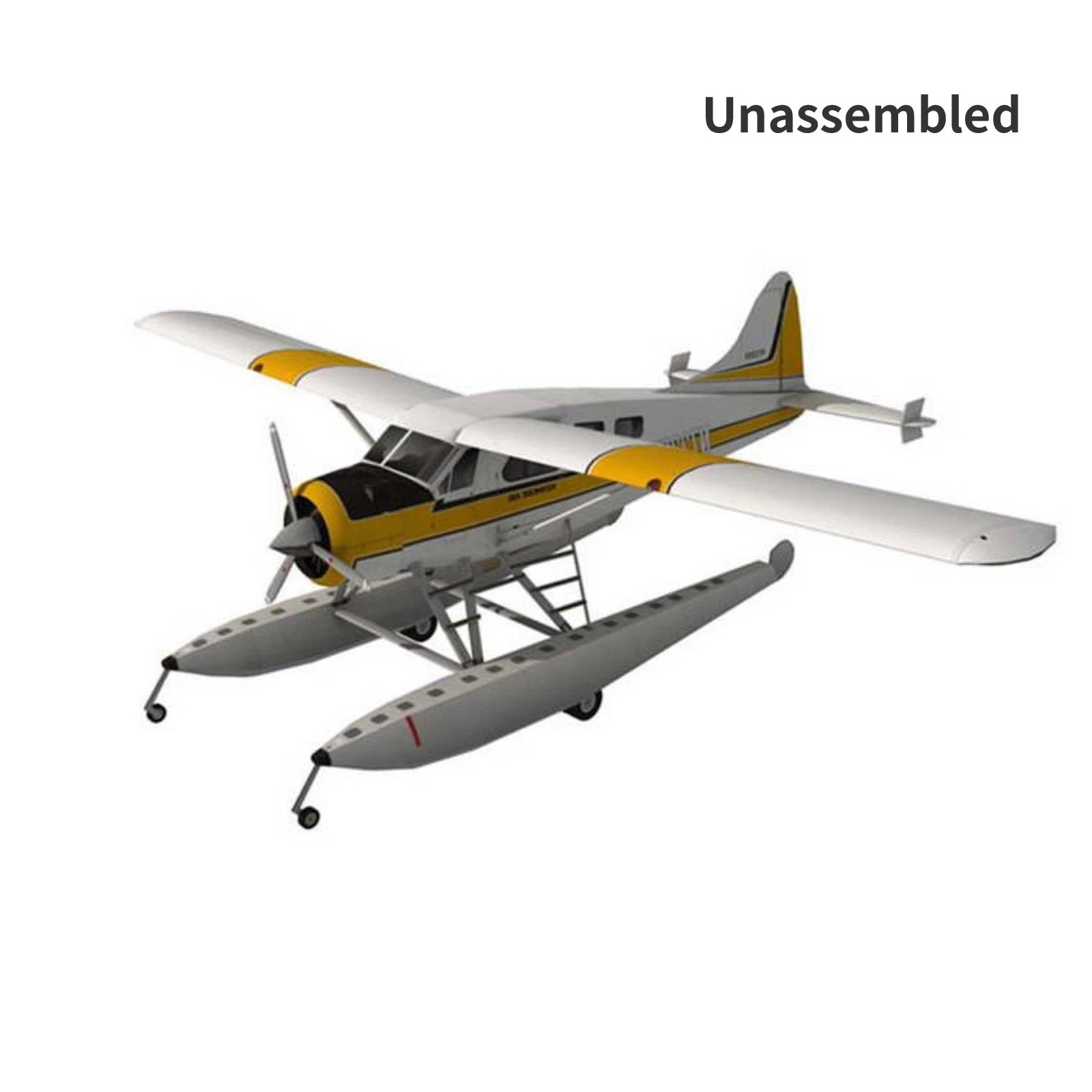 1:32 Dhc-2 Beaver Float Seaplane 3d Paper Model Aircraft Ornaments