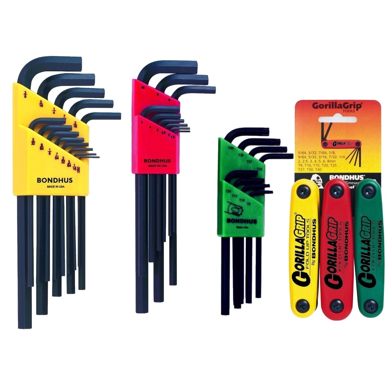 Bondhus Hex Key Wrench Fold Up Set