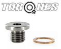 An -3 ( 3/8" X 24 Unf ) Stainless Steel Round Head Port Plug with