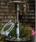 11,000btu Portable Stainless Tabletop Patio Heater Standing Up Lp