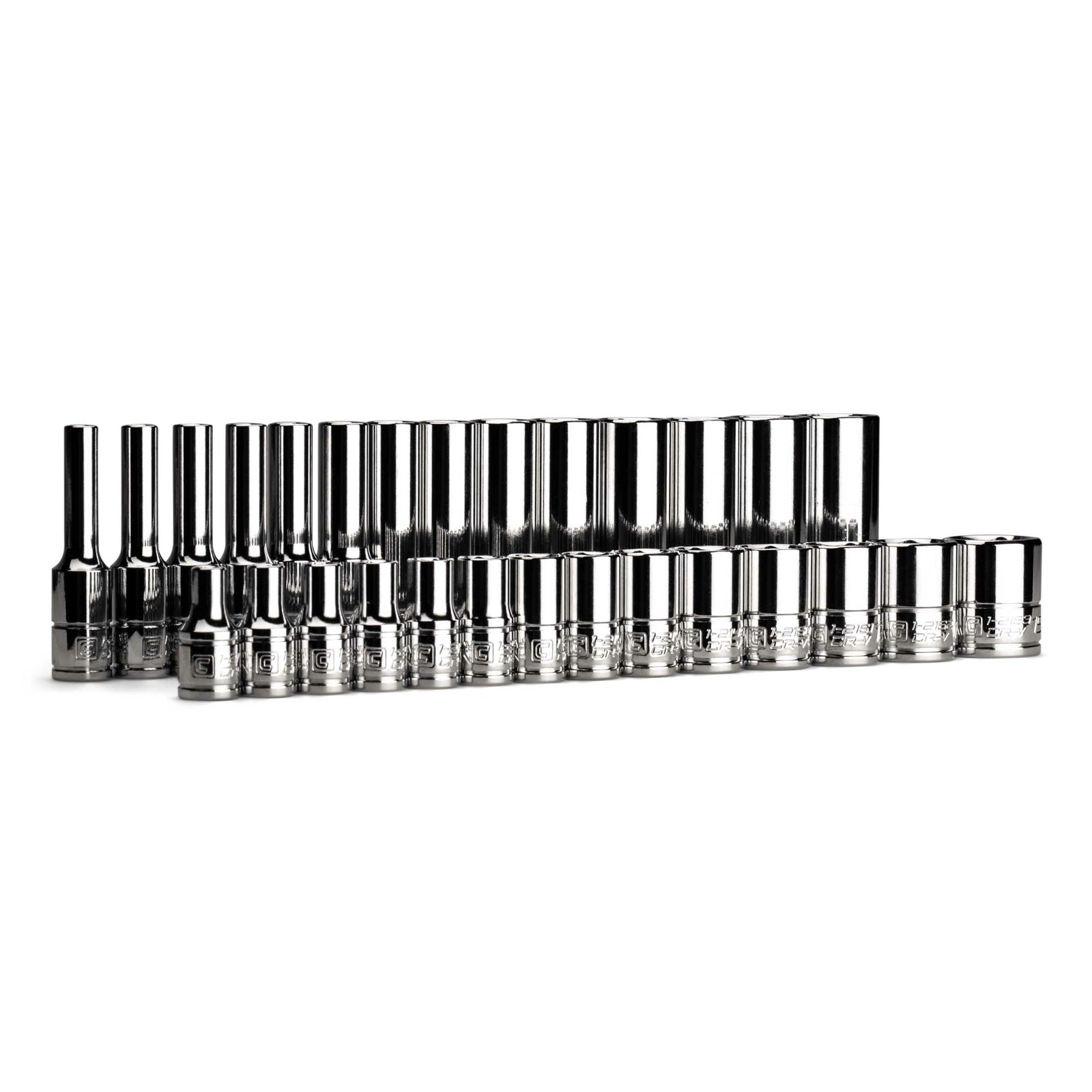 Capri Tools 1/4-Drive Shallow and Deep 6-Point Socket Set Metric 28-Piece by Capri Tools