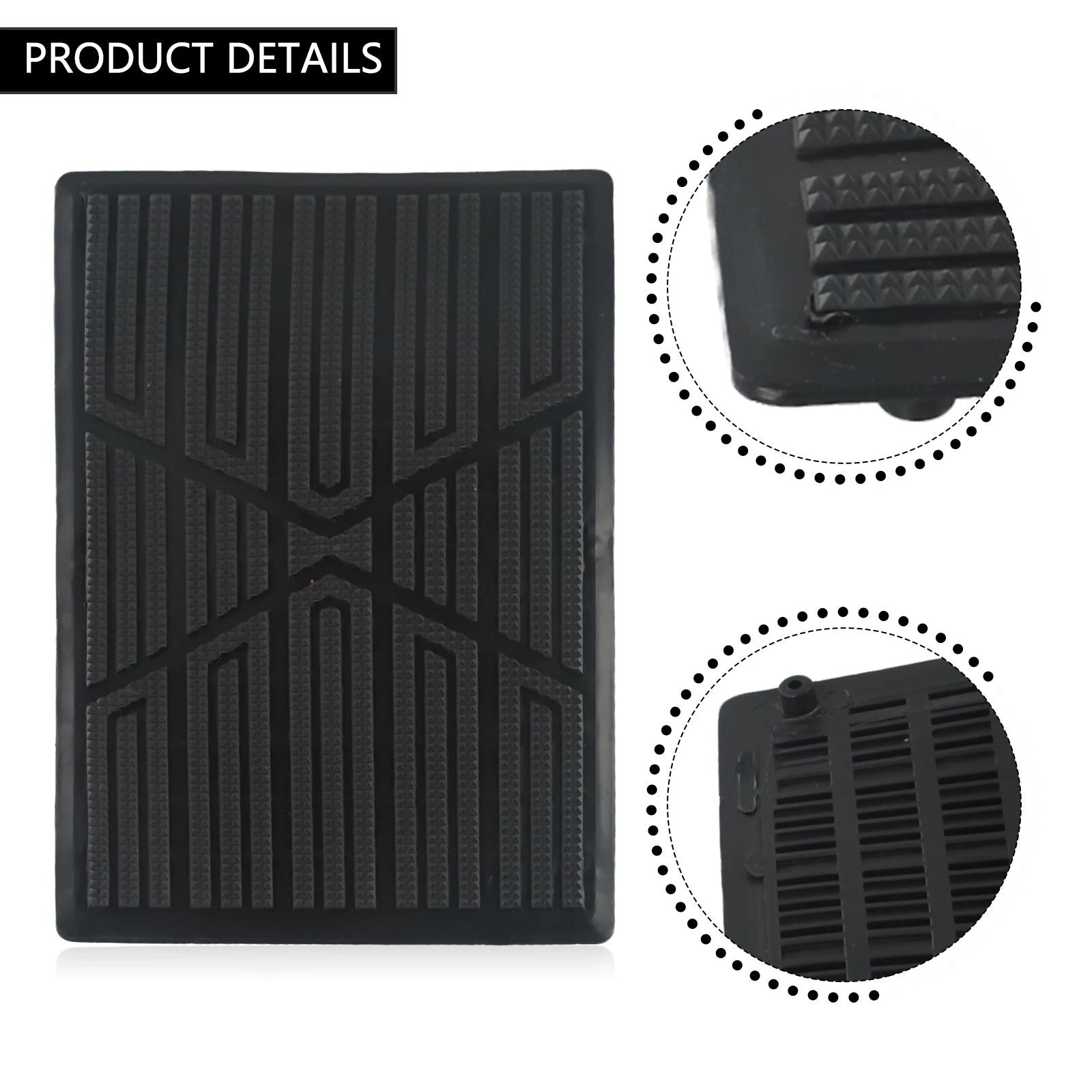 Waterproof Car Carpet Plate Floor Pad Heel Foot Mat Pedal Patch Cover
