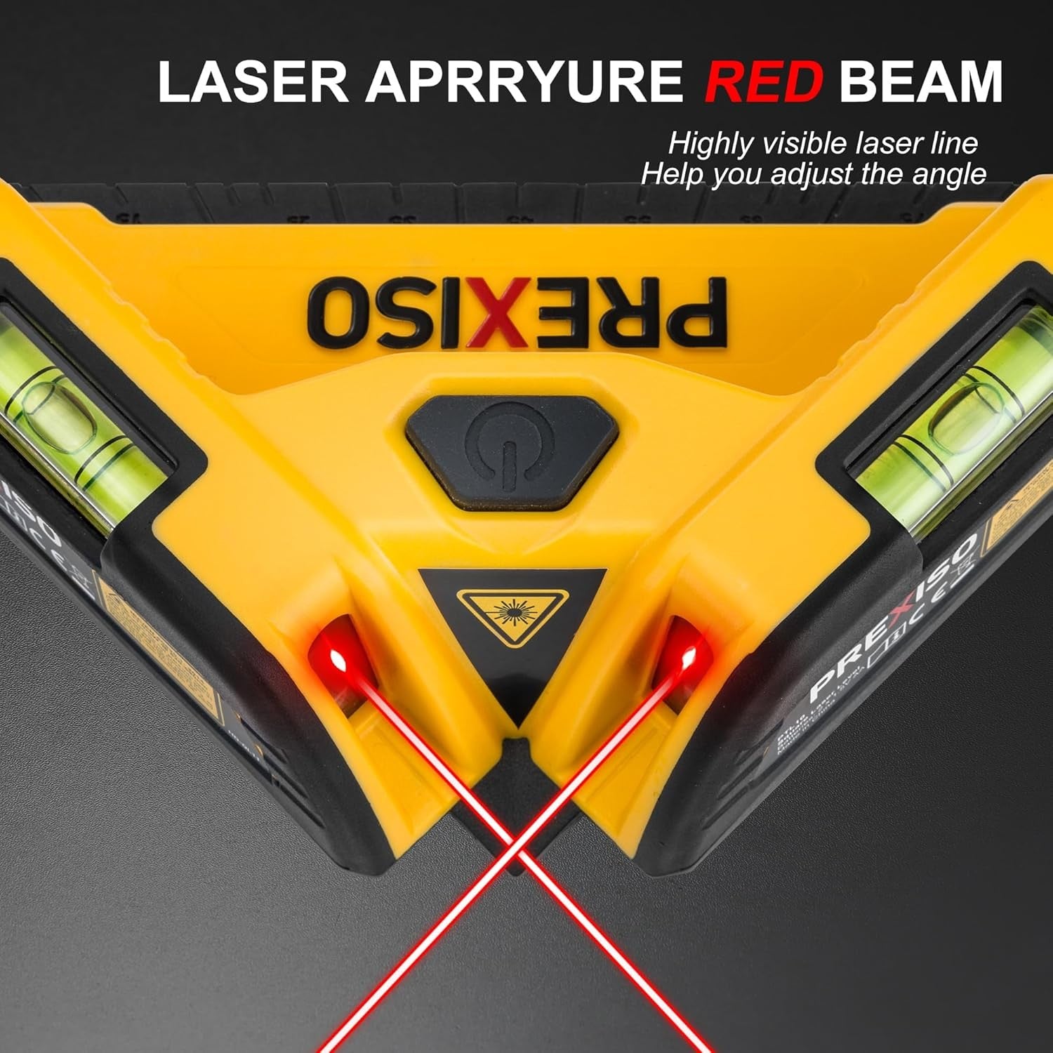 Prexiso 30Ft Red Beam Magnetic Square Laser Level by Prexiso