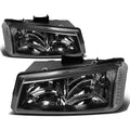 Fit 2003-2006 Chevy Silverado Black Housing Clear | Built Supply Co