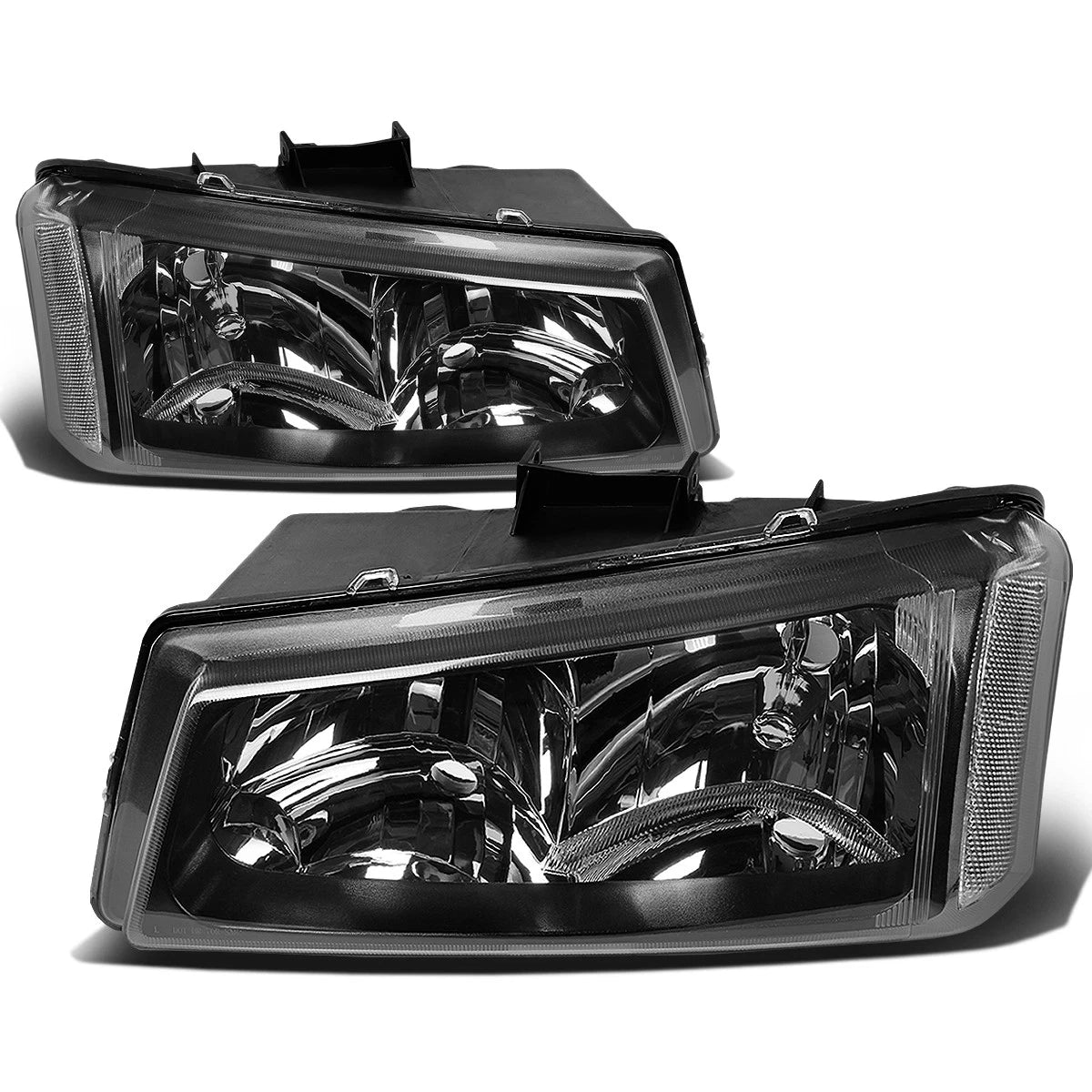 Fit 2003-2006 Chevy Silverado Black Housing Clear | Built Supply Co