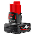 Milwaukee M12B4 12V Li-Ion 4Ah Battery