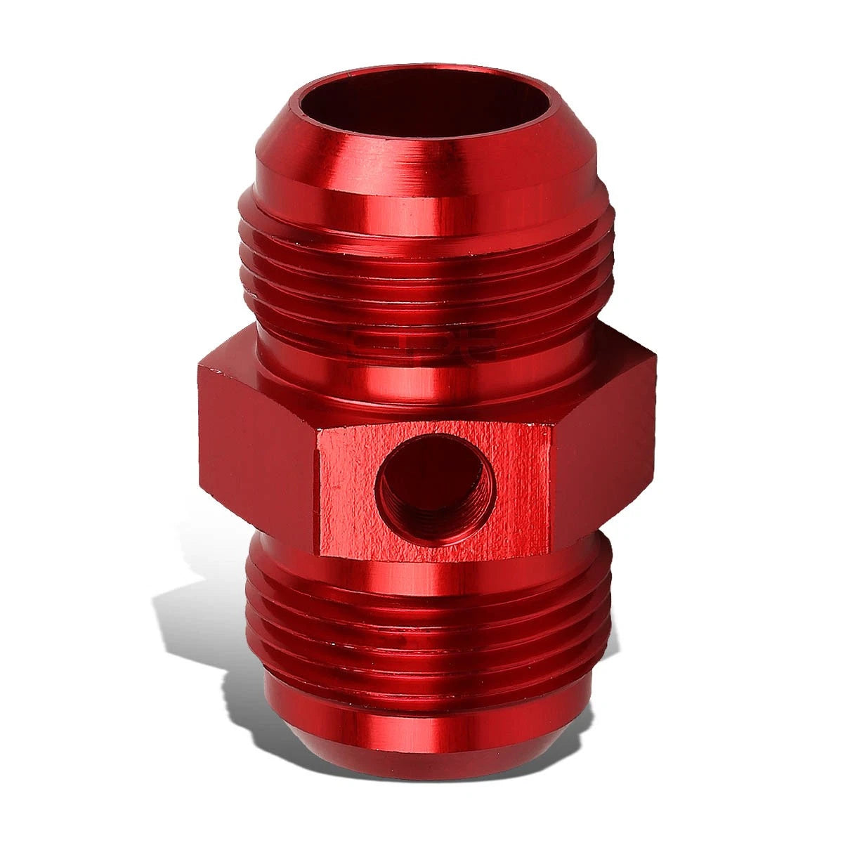 16an An16 Male Union 1/8" Npt Side Port Red Aluminum Anodized Fitting