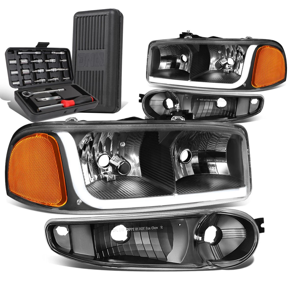 For 2001-2007 Gmc Sierra Led Tube Black/amber | Built Supply Co