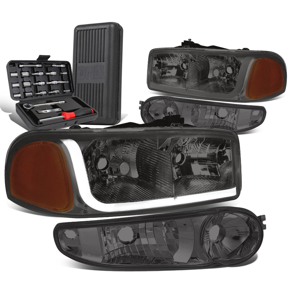 For 2001-2007 Gmc Sierra Led Tube Smoked/amber | Built Supply Co