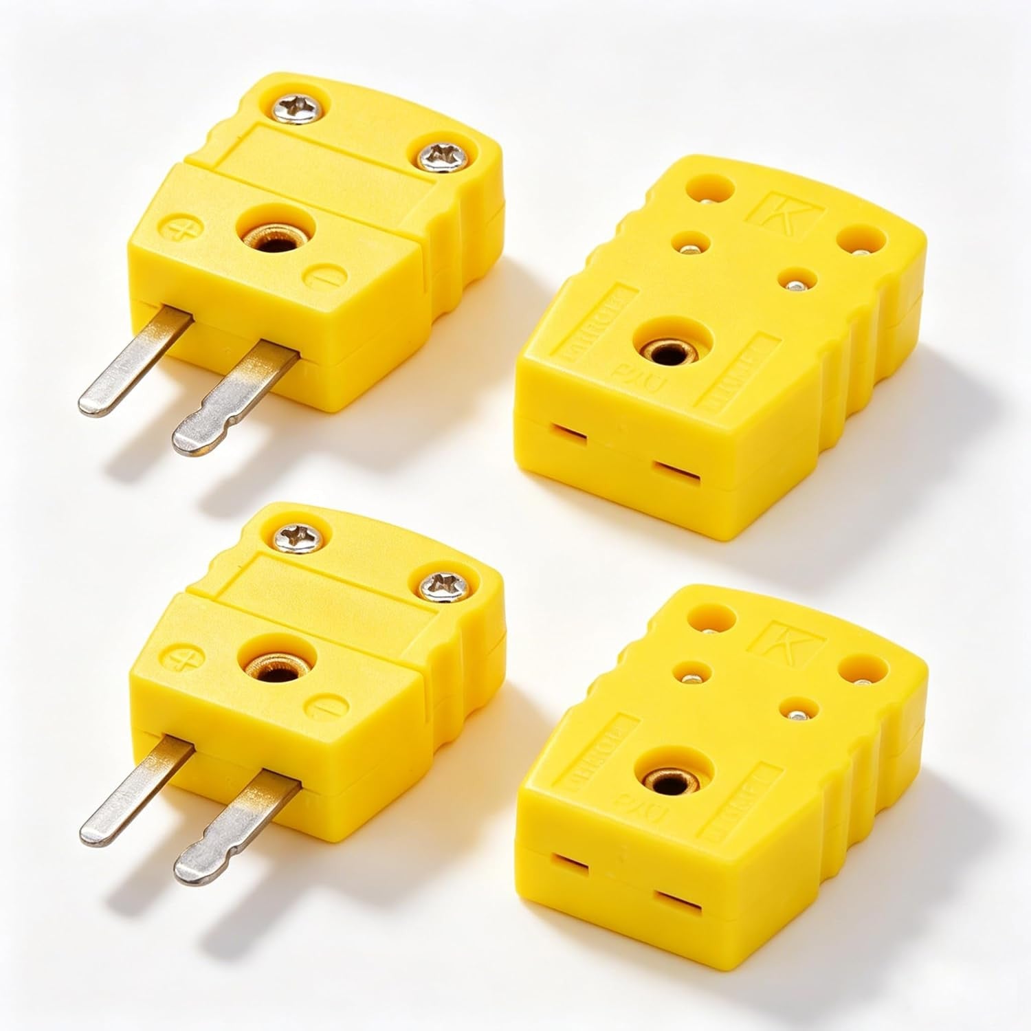 /2 Pair K Type Male Female Thermocouple Plug Adapter Cable Wire
