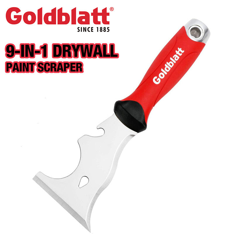 Goldblatt 9-in-1 Drywall Paint Scraper Stainless Steel Blade by Goldblatt