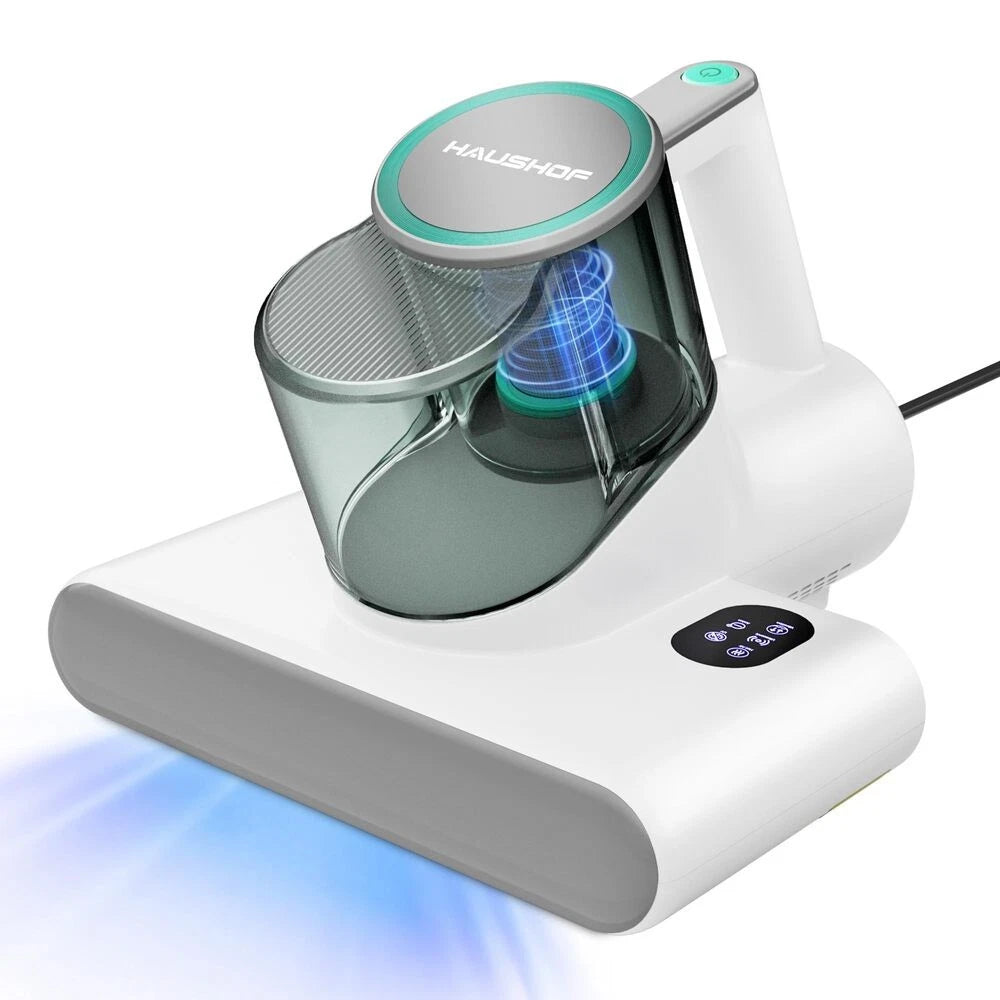 HAUSHOF Bed Mattress Vacuum Cleaner 16 Kpa Vacuum Cleaner 275nm UV-C Light 140°F