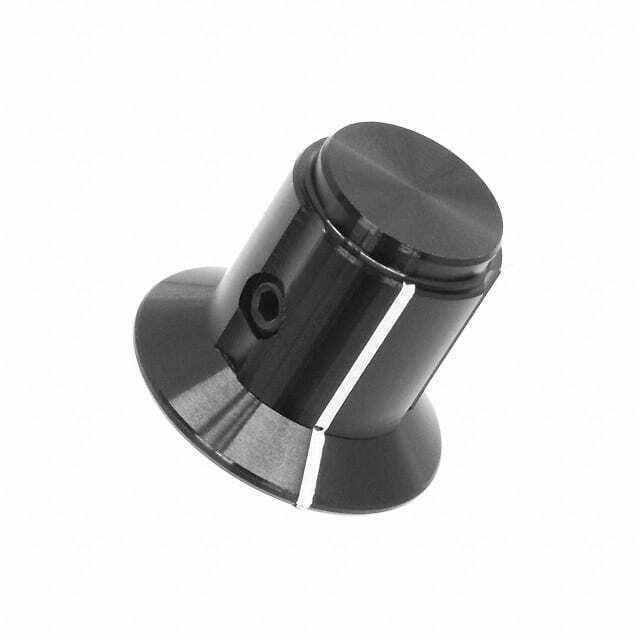 Fluted Knob with Skirt 0.126" Metal
