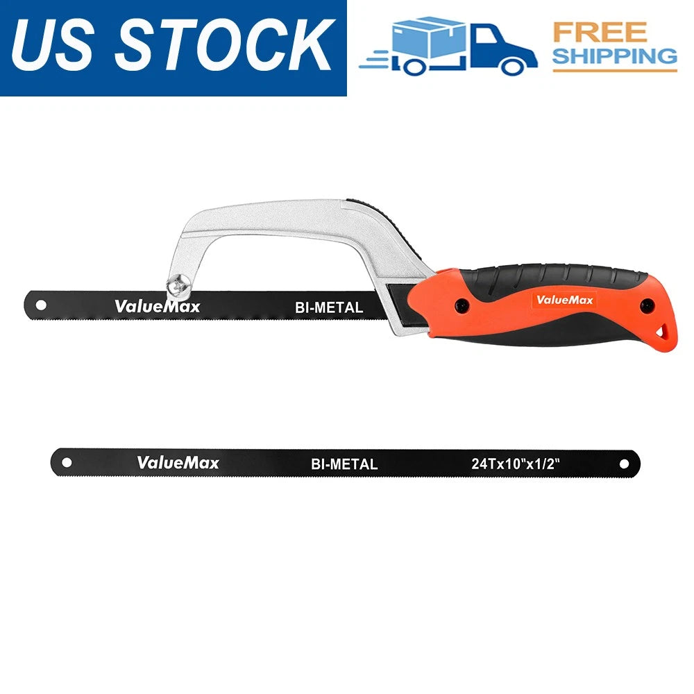 Valuemax 10" Hacksaw Mini Metal Saw Extra Blade Aluminum Compact Hack