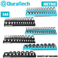 DURATECH 1/4"/3/8"/1/2" Magnetic Sockets Organizer Set Socket Holders
