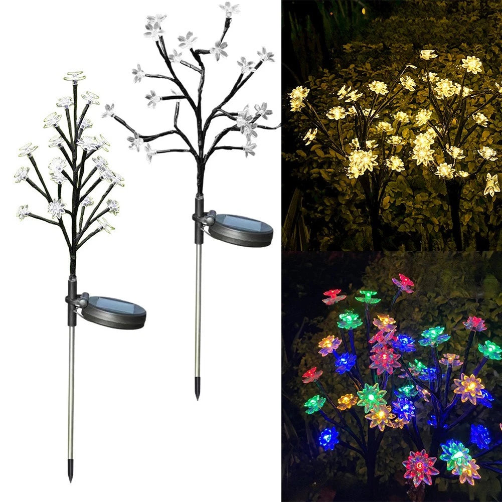 Solar Garden Lights 2 Pack For Patio Pathway Outdoor Lighting Warm