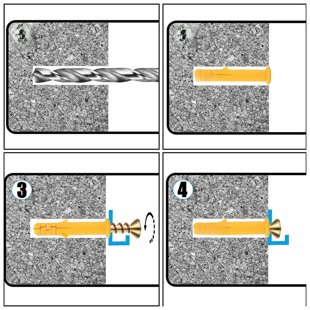 Expansion Anchors With M6 Nylon Screws For Wood And Drywall Projects