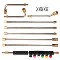 6 Wands + 6 Nozzles Pressure Washer Extension Wands 4000PSI 97inch 3 Curved Rods