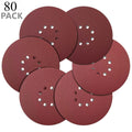 80 Pack 9 Inch Aluminum Oxide Sanding Discs 60 Grit